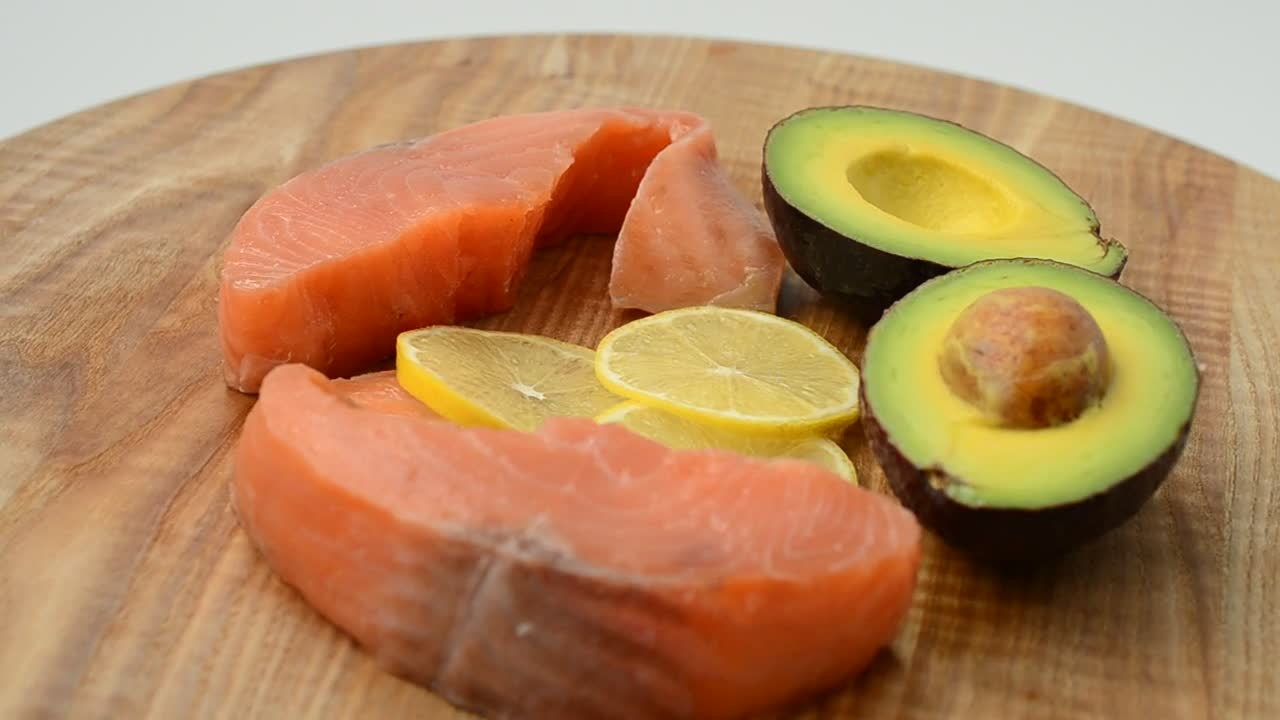 Free Stock Video Salmon Slices On A Chopping Board Live Wallpaper