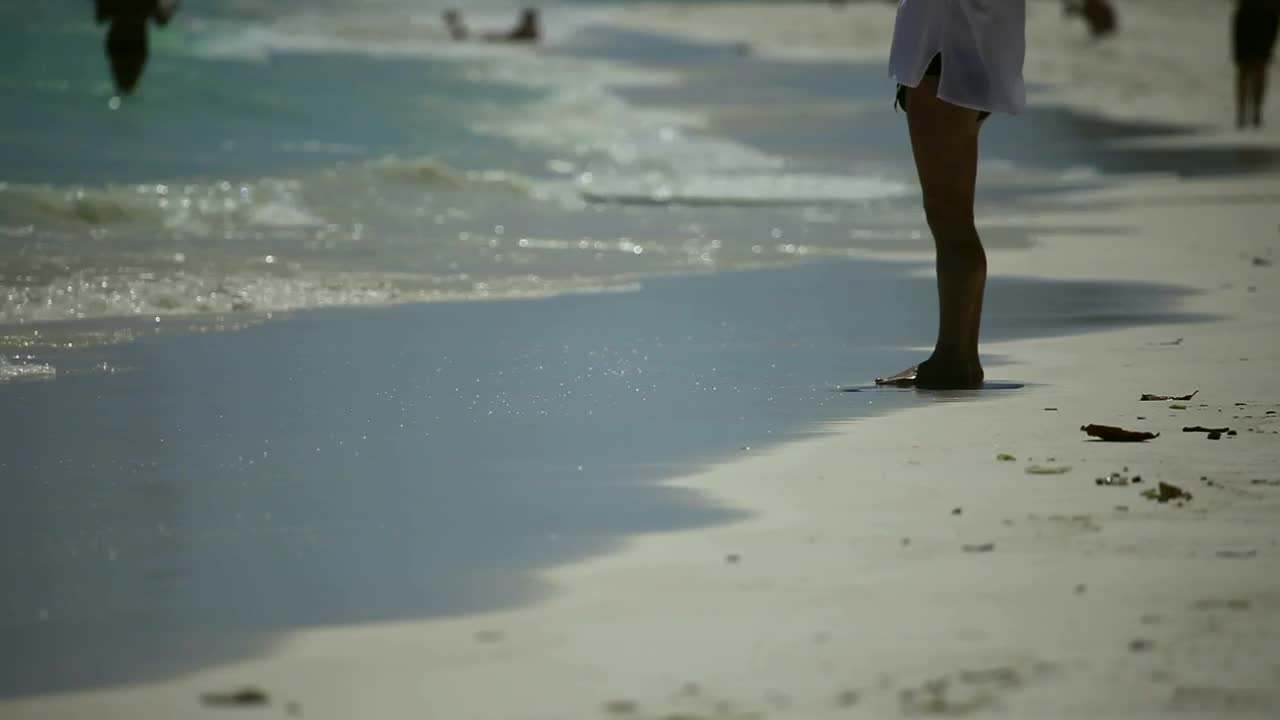 Free Stock Video Sandy Beach With People Live Wallpaper