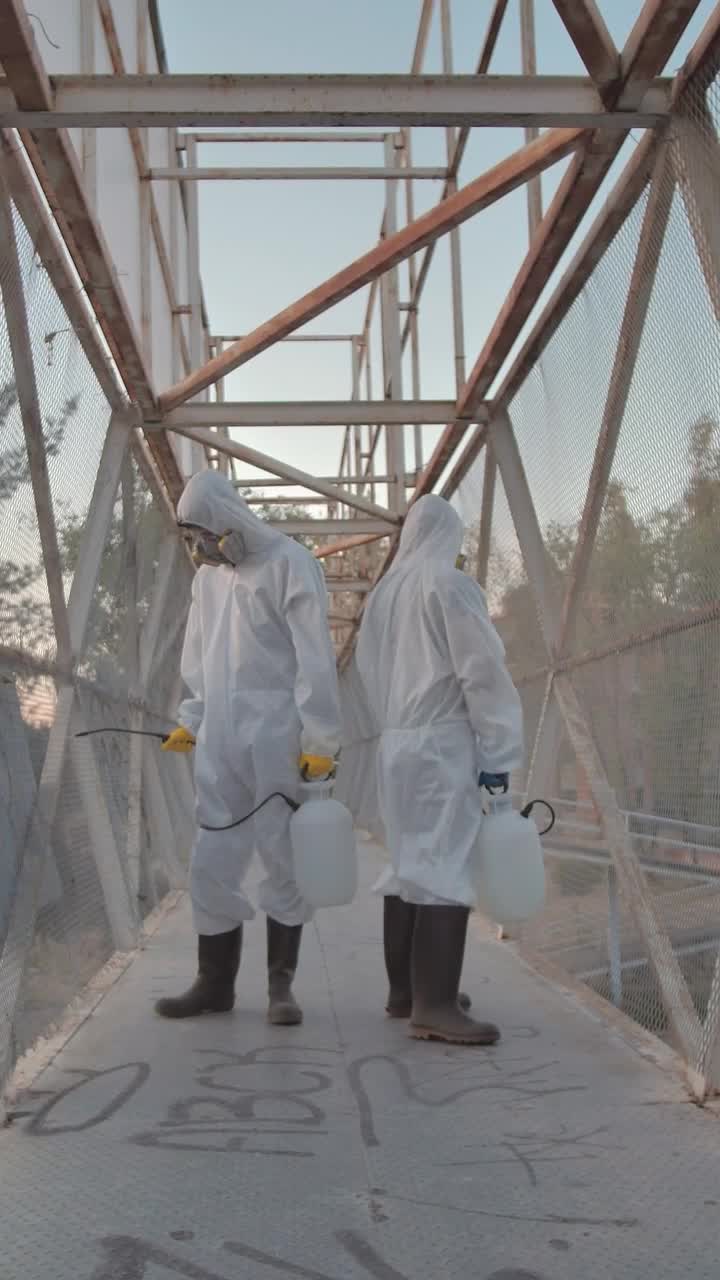 Free Stock Video Sanitizers On A Pedestrian Bridge Live Wallpaper