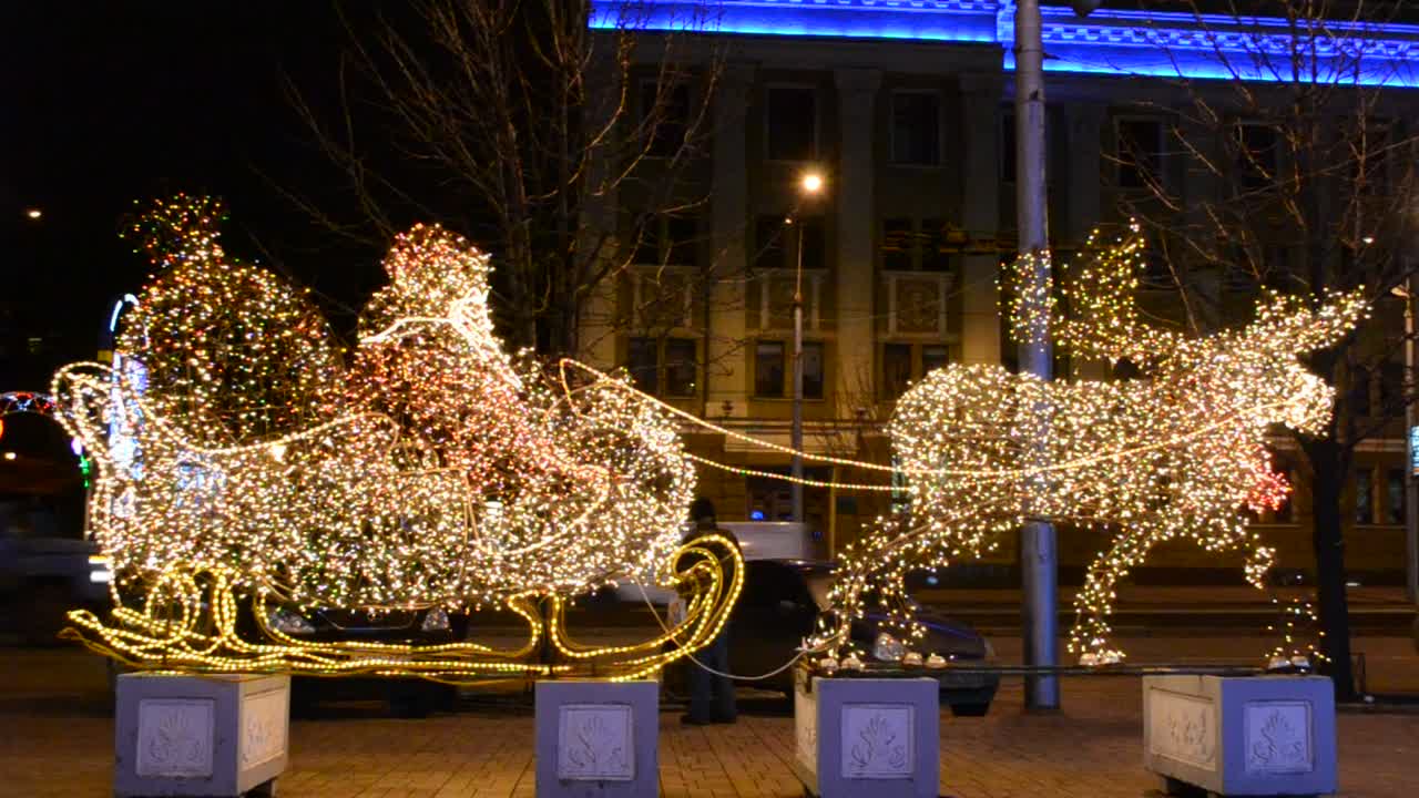 Free Stock Video Santa Made Of Lights Live Wallpaper