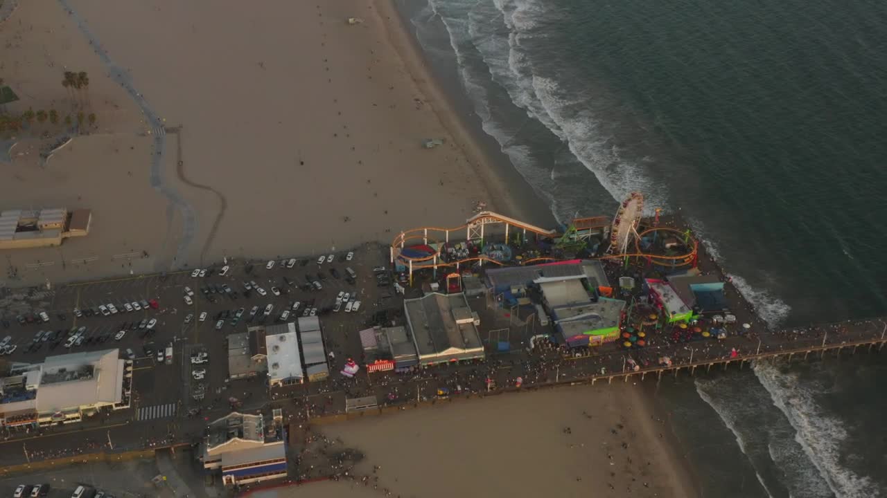 Free Stock Video Santa Monica Pier Seen From Above Live Wallpaper