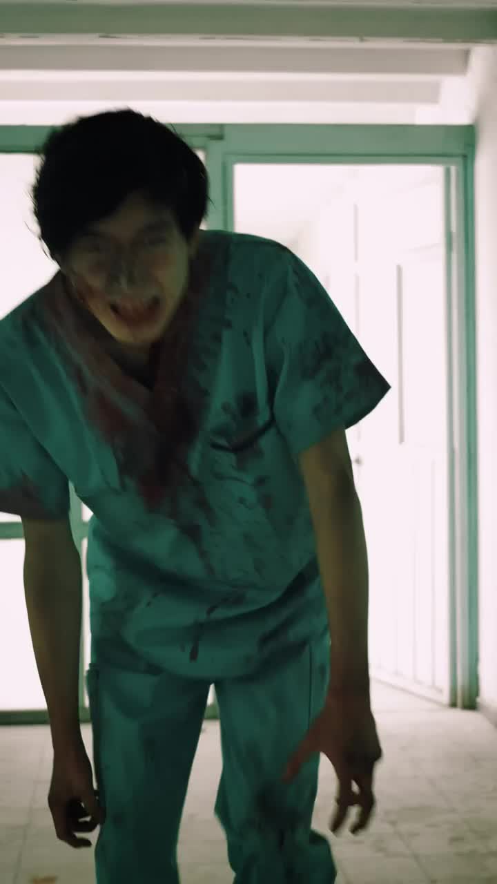 Free Stock Video Scary Zombie Walking Towards The Camera Live Wallpaper