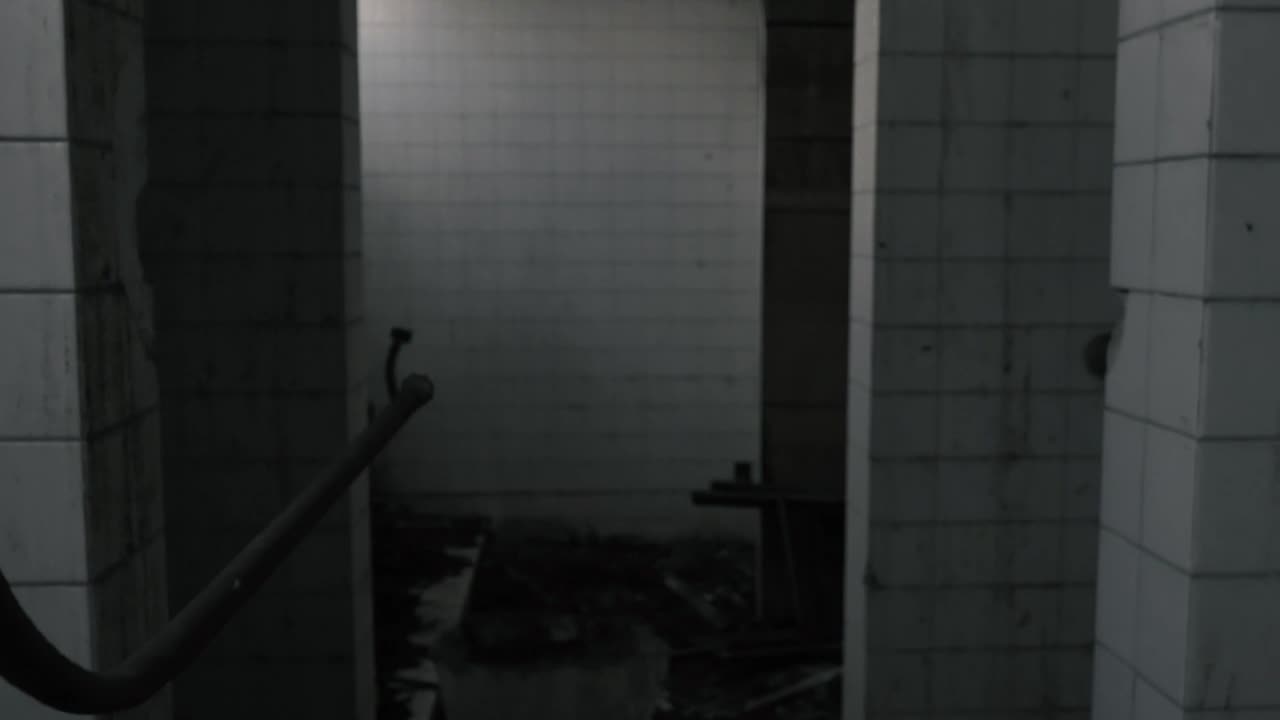 Free Stock Video Scary Woman Walking In A Ruined Building Live Wallpaper