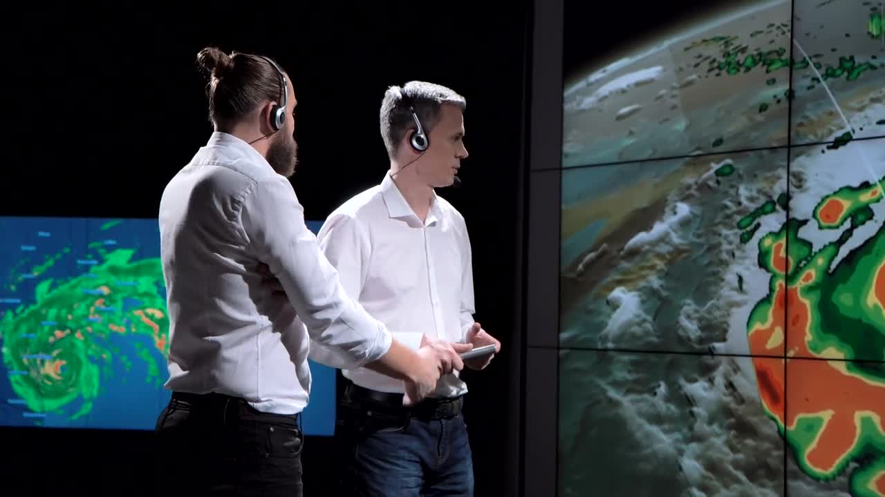 Free Stock Video Scientist Discussing Hurricane And Weather Live Wallpaper