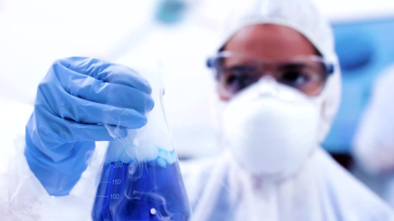 Free Stock Video Scientist Holding A Smoking Test Sample Live Wallpaper