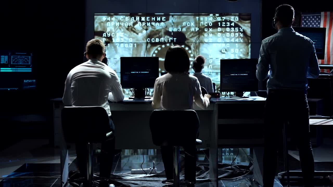 Free Stock Video Scientist Working On Space Control Center Live Wallpaper