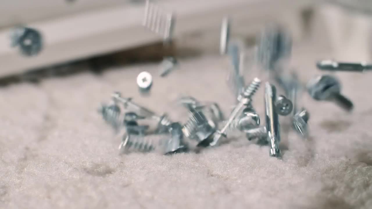 Free Stock Video Screws Falling To A Mat Live Wallpaper
