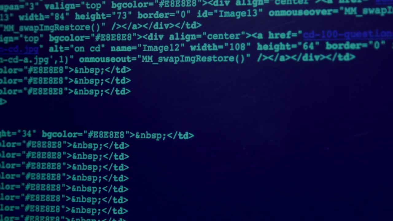 Free Stock Video Scrolling Blue Code On A Screen Live Wallpaper