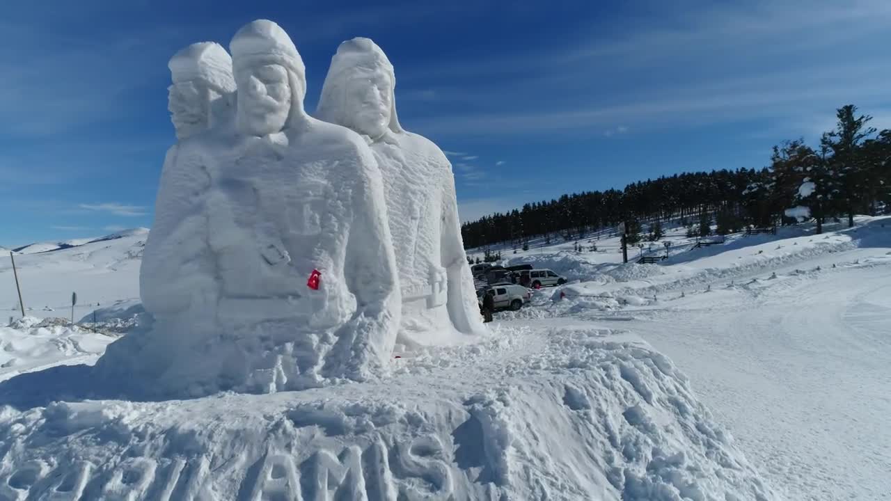 Free Stock Video Sculpture Made Out Of Snow Live Wallpaper