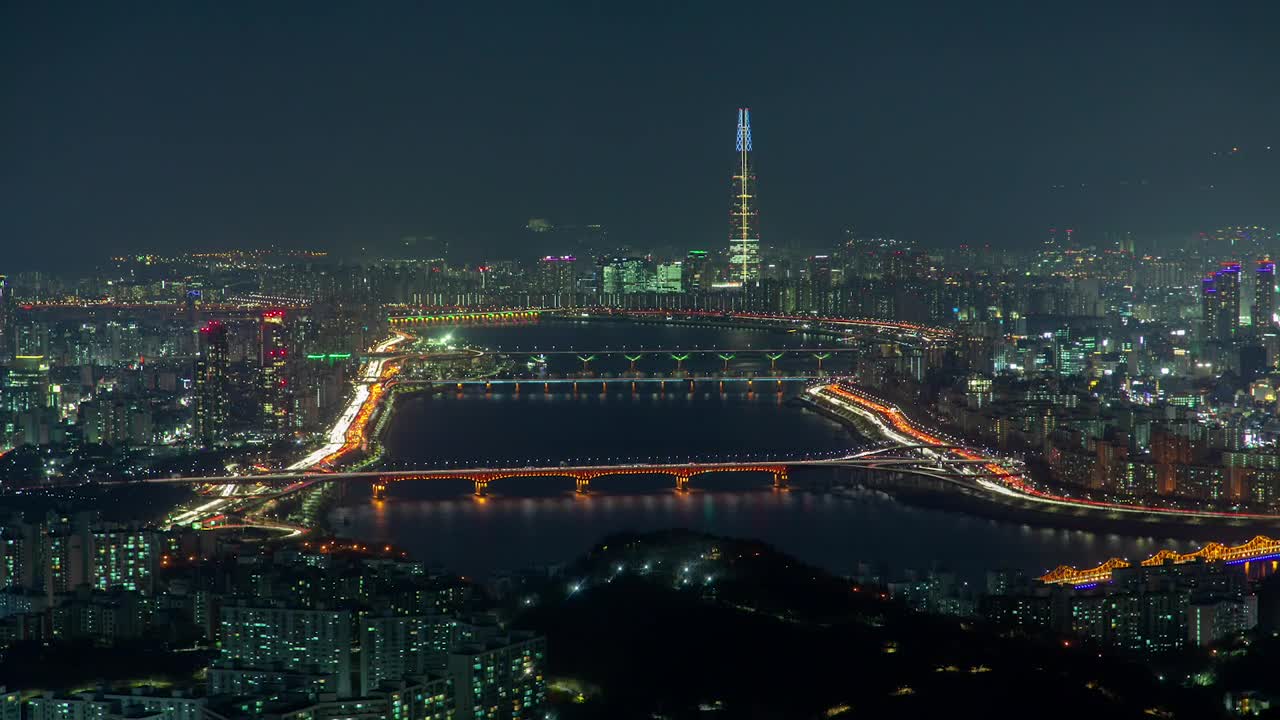 Free Stock Video Seoul City Time Lapse At Night Live Wallpaper