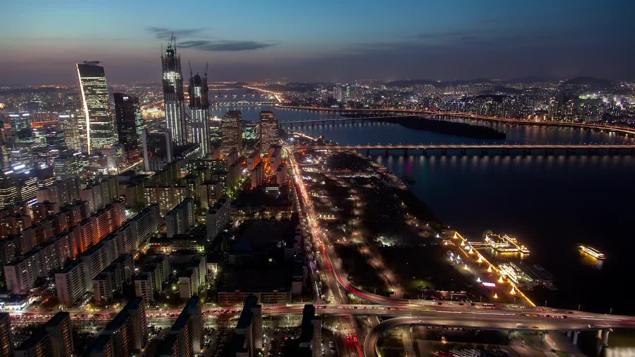 Free Stock Video Seoul Illuminated Cityscape And Traffic Live Wallpaper