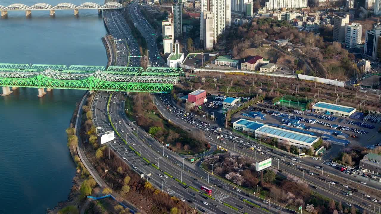 Free Stock Video Seoul Roads And Railways From Above Live Wallpaper