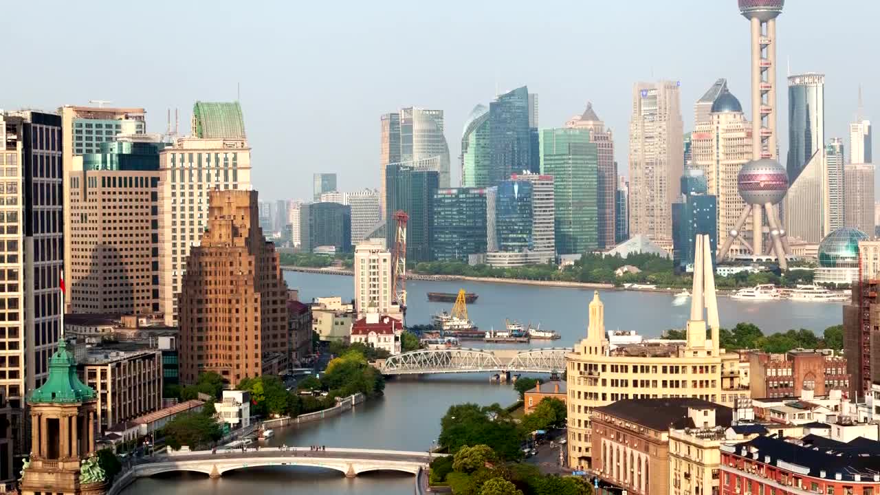 Free Stock Video Shanghai City Skyline And River Live Wallpaper