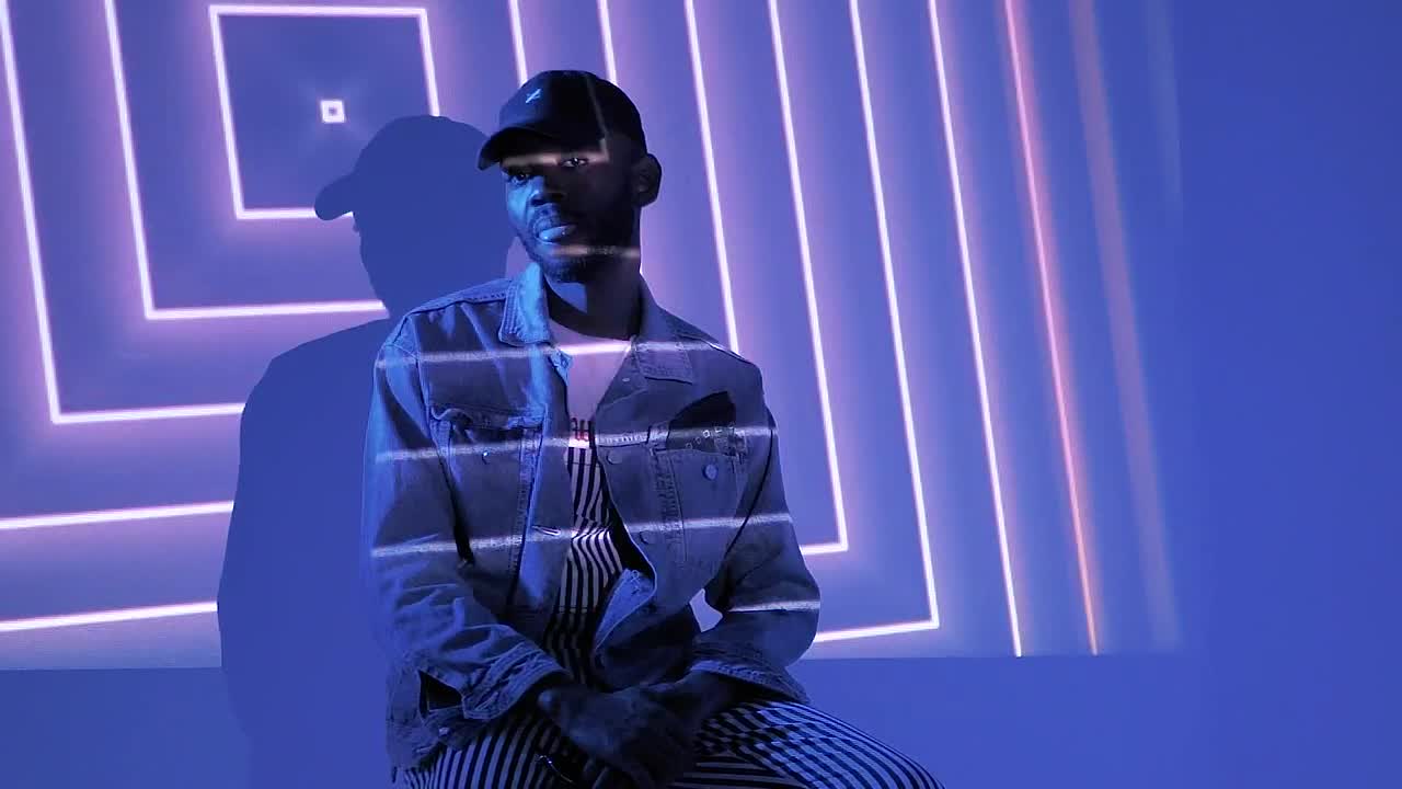 Free Stock Video Shapes And Colors Projected On Man Live Wallpaper