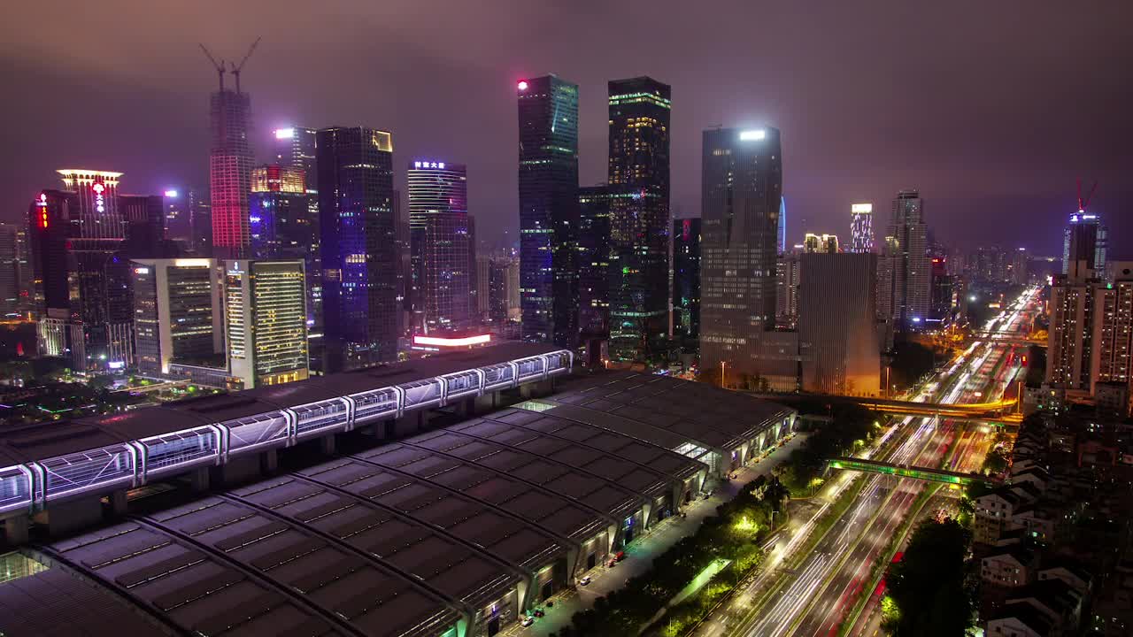 Free Stock Video Shenzhen Convention Center And Road With Traffic Live Wallpaper
