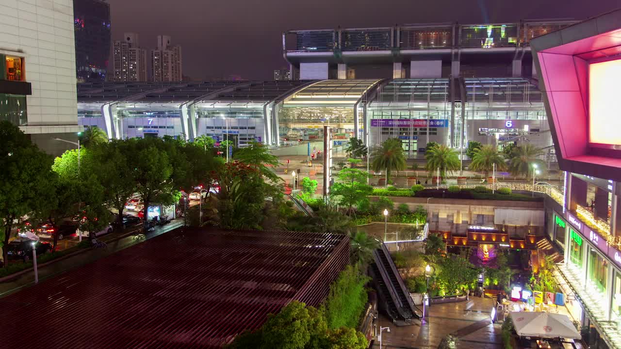 Free Stock Video Shenzhen Convention Center Time Lapse At Night Live Wallpaper