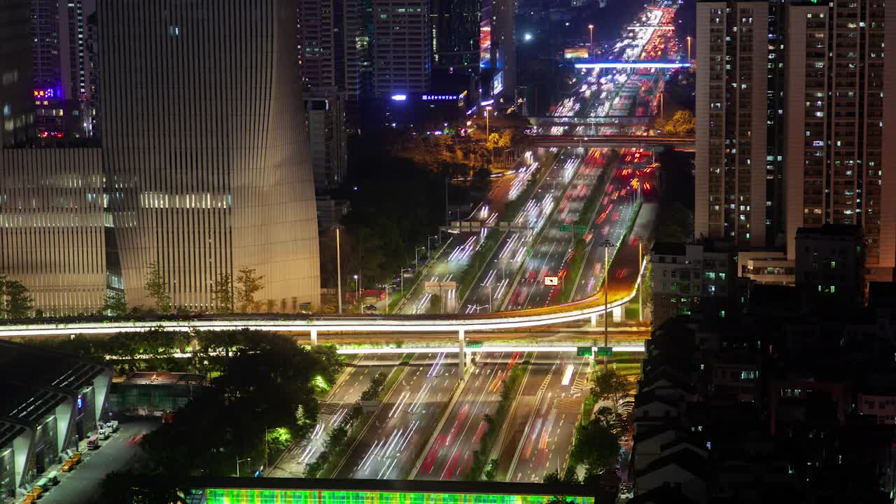 Free Stock Video Shenzhen Road With Fast Traffic At Night Live Wallpaper