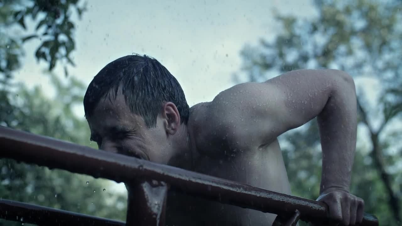 Free Stock Video Shirtless Man Exercises In The Rain Live Wallpaper