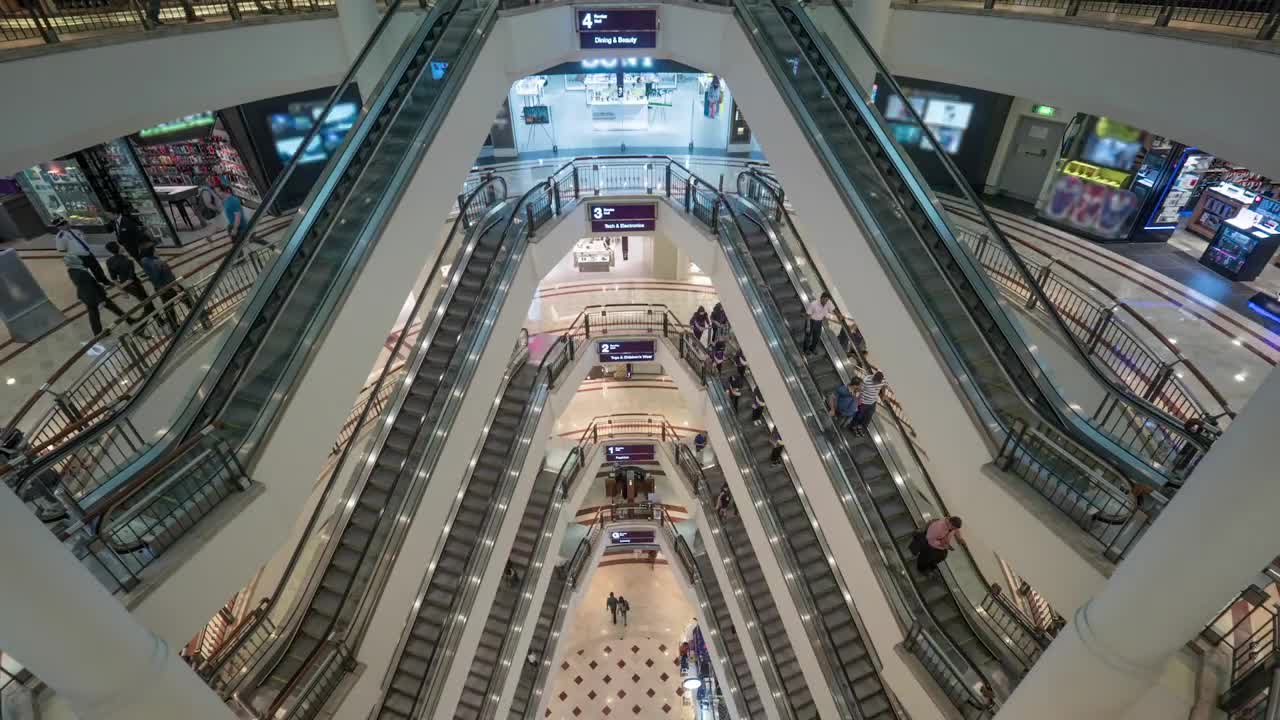 Free Stock Video Shoppers Walking Through A Mall Live Wallpaper