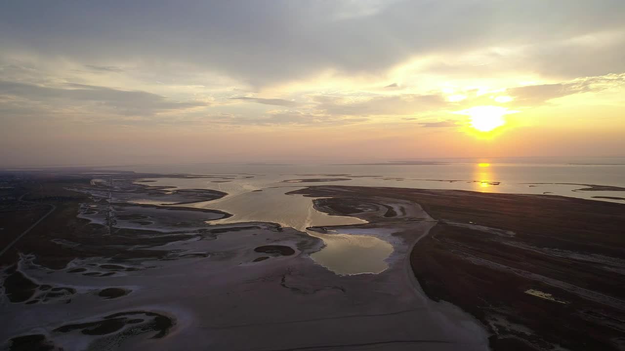 Free Stock Video Shore Of A Huge Lake From Above At Sunset Live Wallpaper