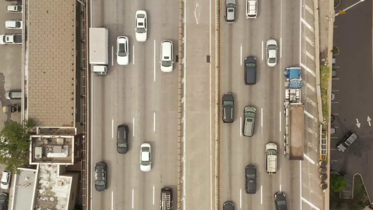 Free Stock Video Shot From The Top Of A Highway Full Of Cars Live Wallpaper