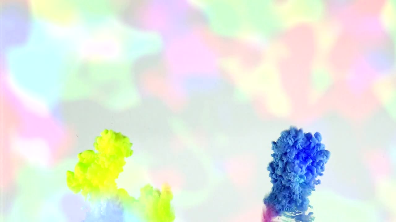 Free Stock Video Shots Of Multicolored Ink Under Water Background Video Live Wallpaper