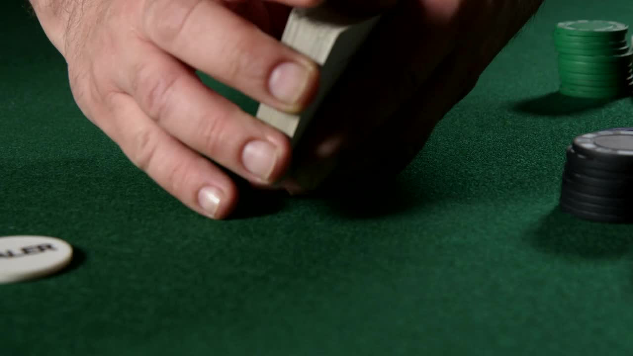 Free Stock Video Shuffling Cards At A Poker Game Live Wallpaper