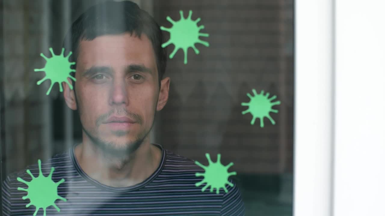 Free Stock Video Sick Man Puts On A Mask On His Window Live Wallpaper