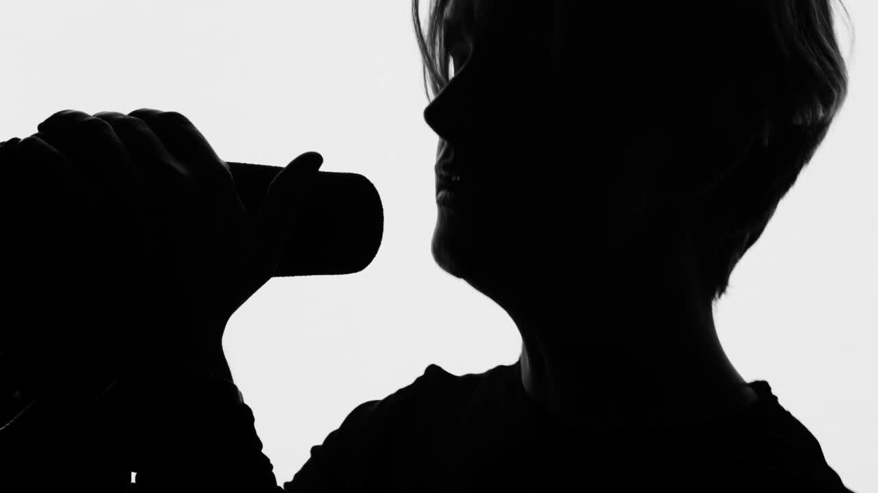 Free Stock Video Silhouette Of A Man Singing With A Microphone Live Wallpaper