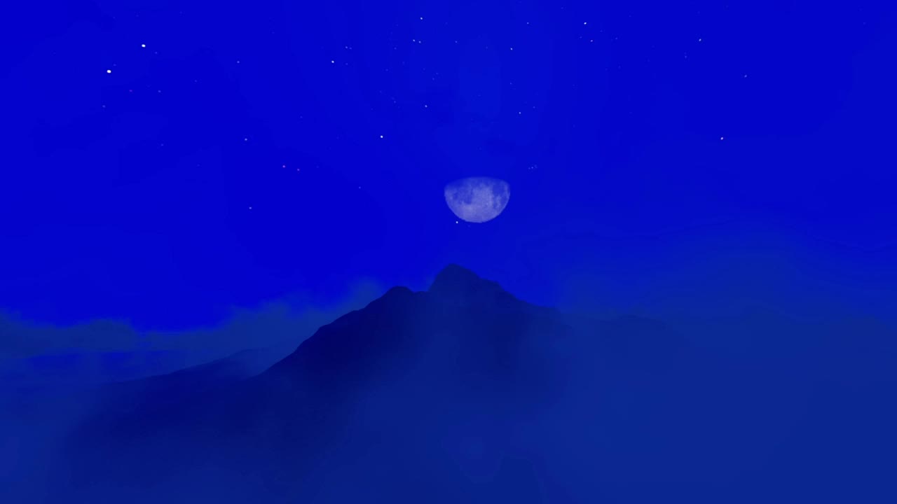 Free Stock Video Silhouette Of A Mountain On A Blue Night Live Wallpaper