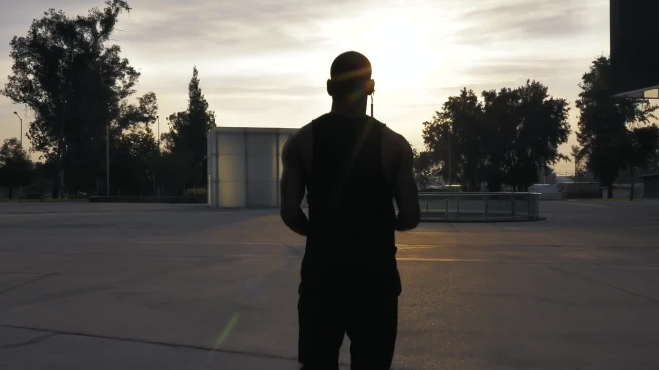 Free Stock Video Silhouette Of A Runner In The City Live Wallpaper