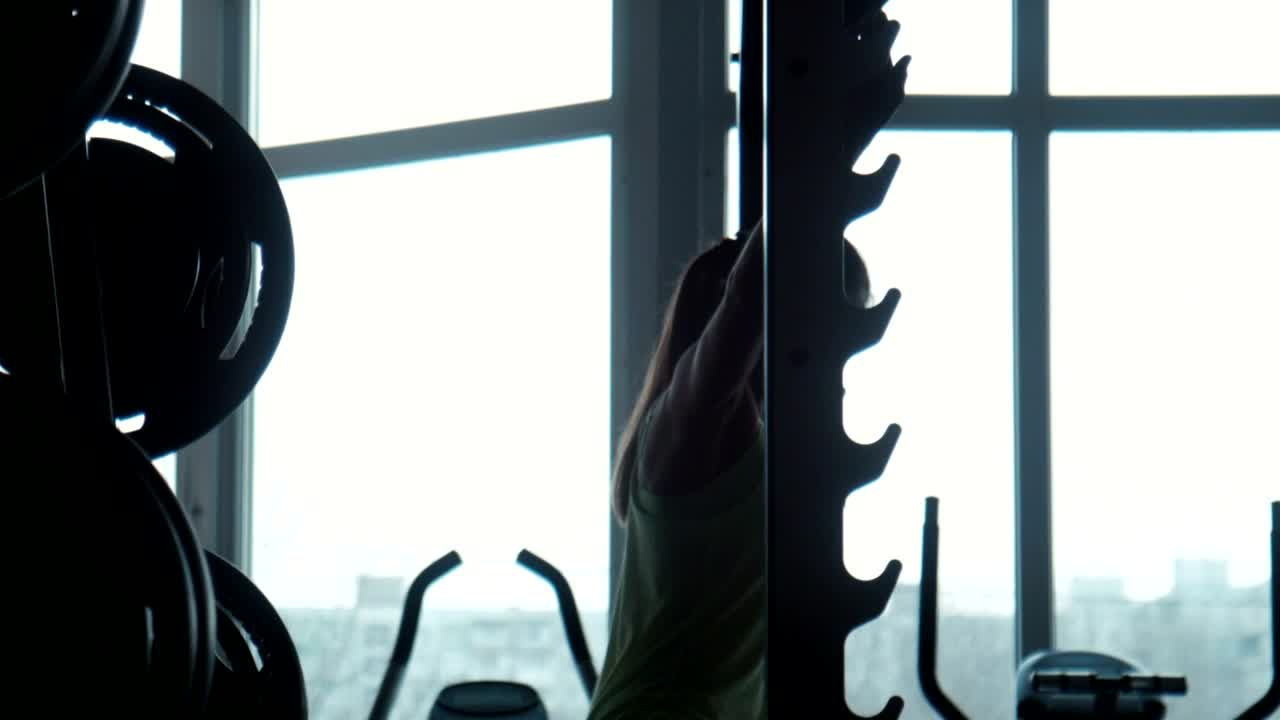 Free Stock Video Silhouette Of A Woman Doing Exercise Live Wallpaper