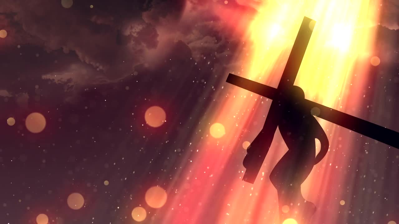 Free Stock Video Silhouette Of Christ Carrying His Cross Live Wallpaper