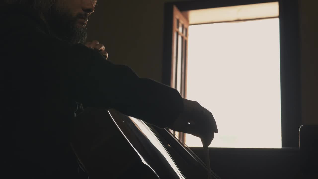 Free Stock Video Silhouette Of Man Playing Cello Live Wallpaper