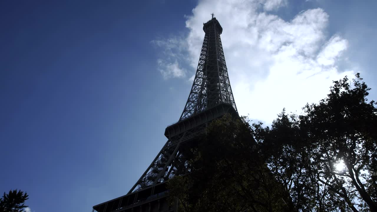 Free Stock Video Silhouette Of The Eiffel Tower Live Wallpaper