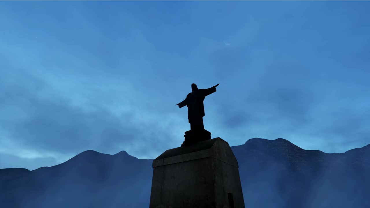 Free Stock Video Silhouette Of The Jesus Statue Live Wallpaper