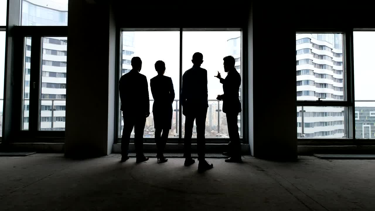 Free Stock Video Silhouettes Of A Business Meeting Live Wallpaper