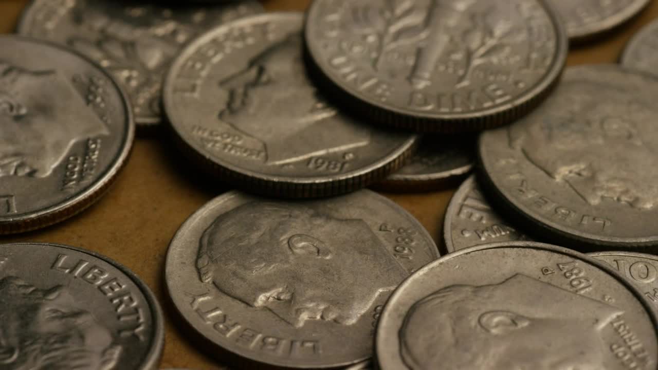 Free Stock Video Silver Coins With A Mans Head Engraving Live Wallpaper