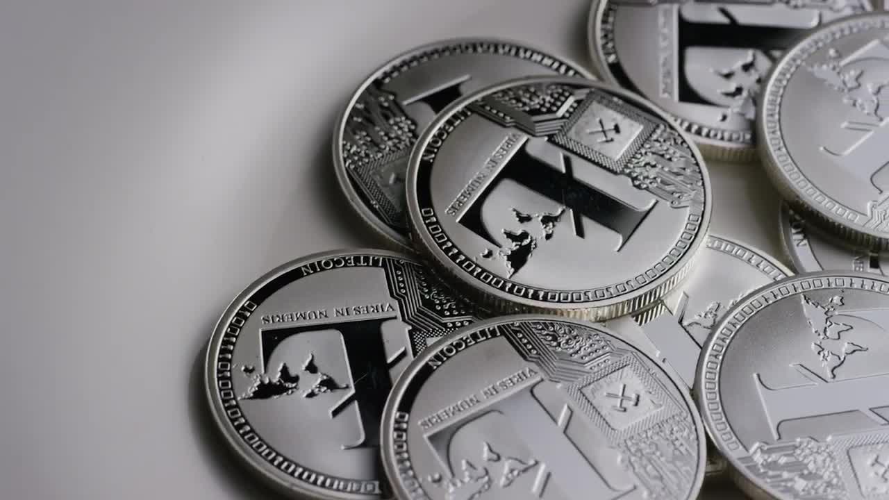 Free Stock Video Silver Litecoins Coins Slowly Rotating Live Wallpaper