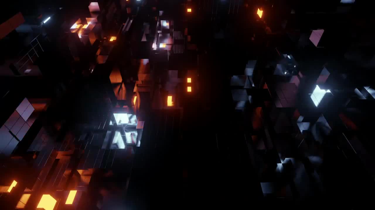 Free Stock Video Simulator Of A Cyberpunk World Of Cubes In The Form Live Wallpaper