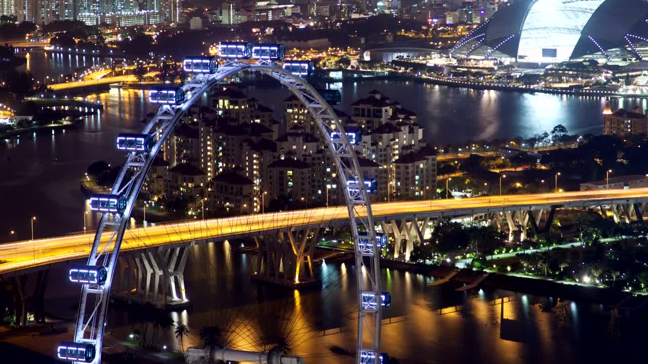 Free Stock Video Singapore Cityscape At Night Live Wallpaper