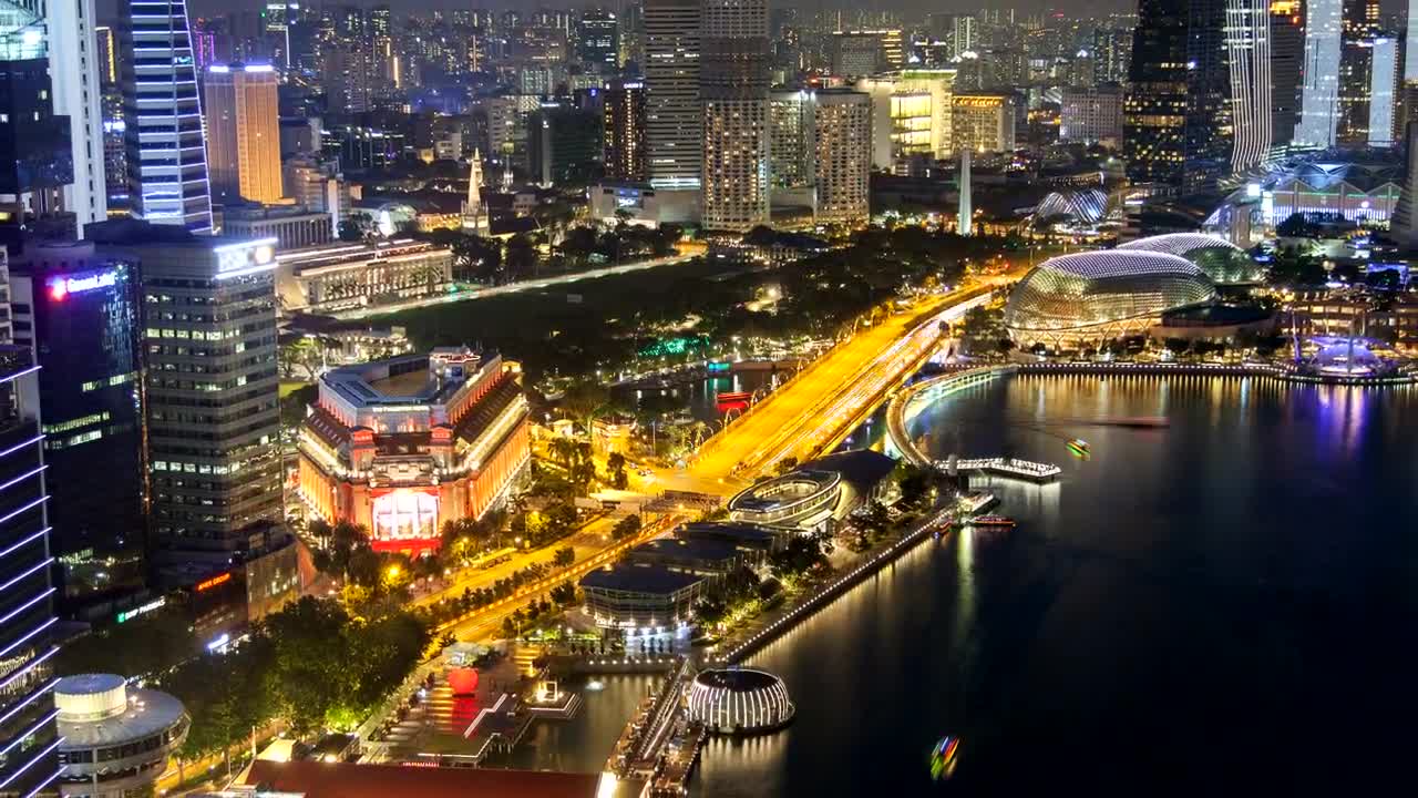 Free Stock Video Singapore Cityscape At Night Time Lapse Live Wallpaper