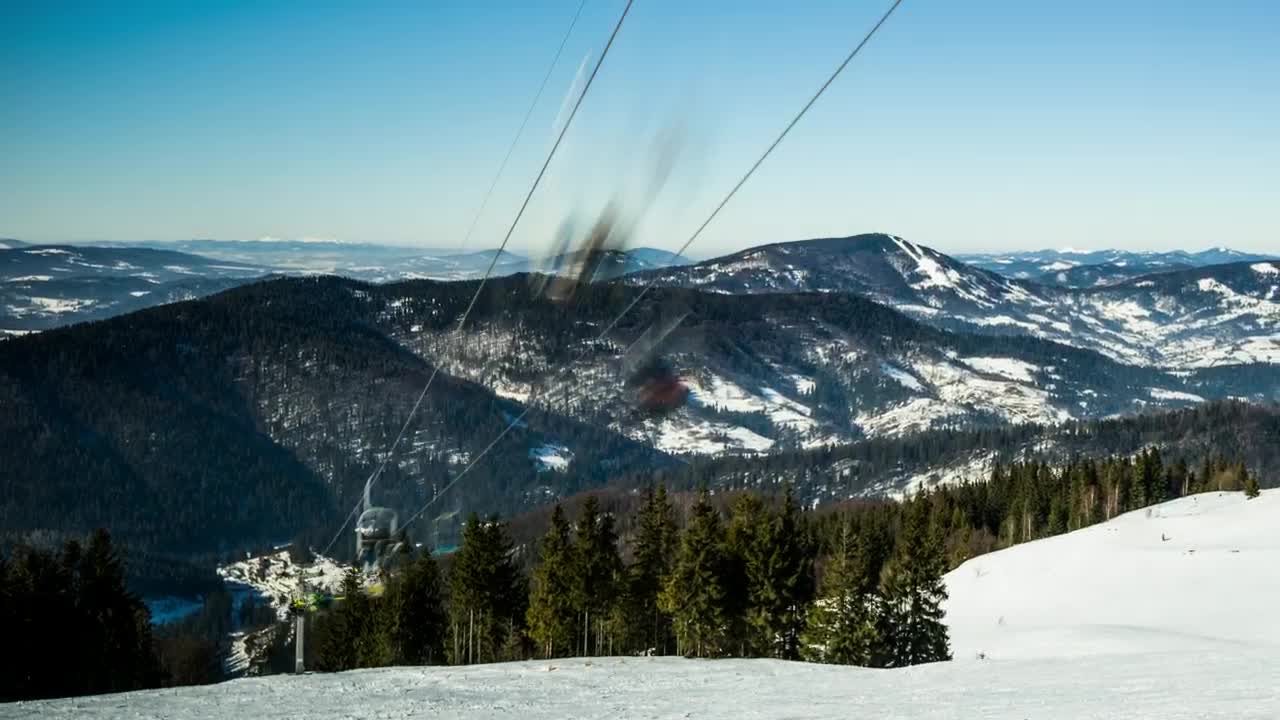 Free Video Stock Ski Lift In The Mountains Time Lapse Live Wallpaper