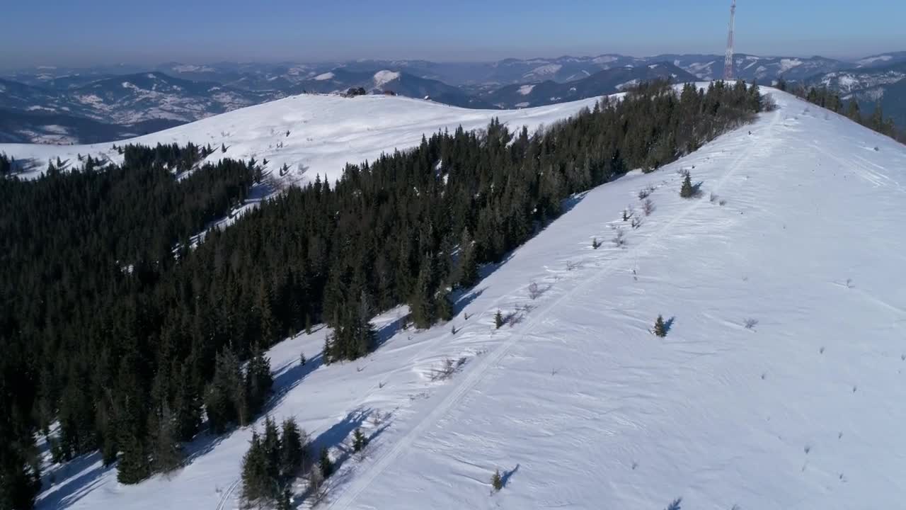 Free Video Stock Ski Resort In The Alps Aerial Shot Live Wallpaper