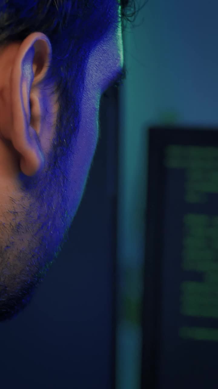 Free Video Stock Skilled Programmer Writing Codes On A Computer Live Wallpaper