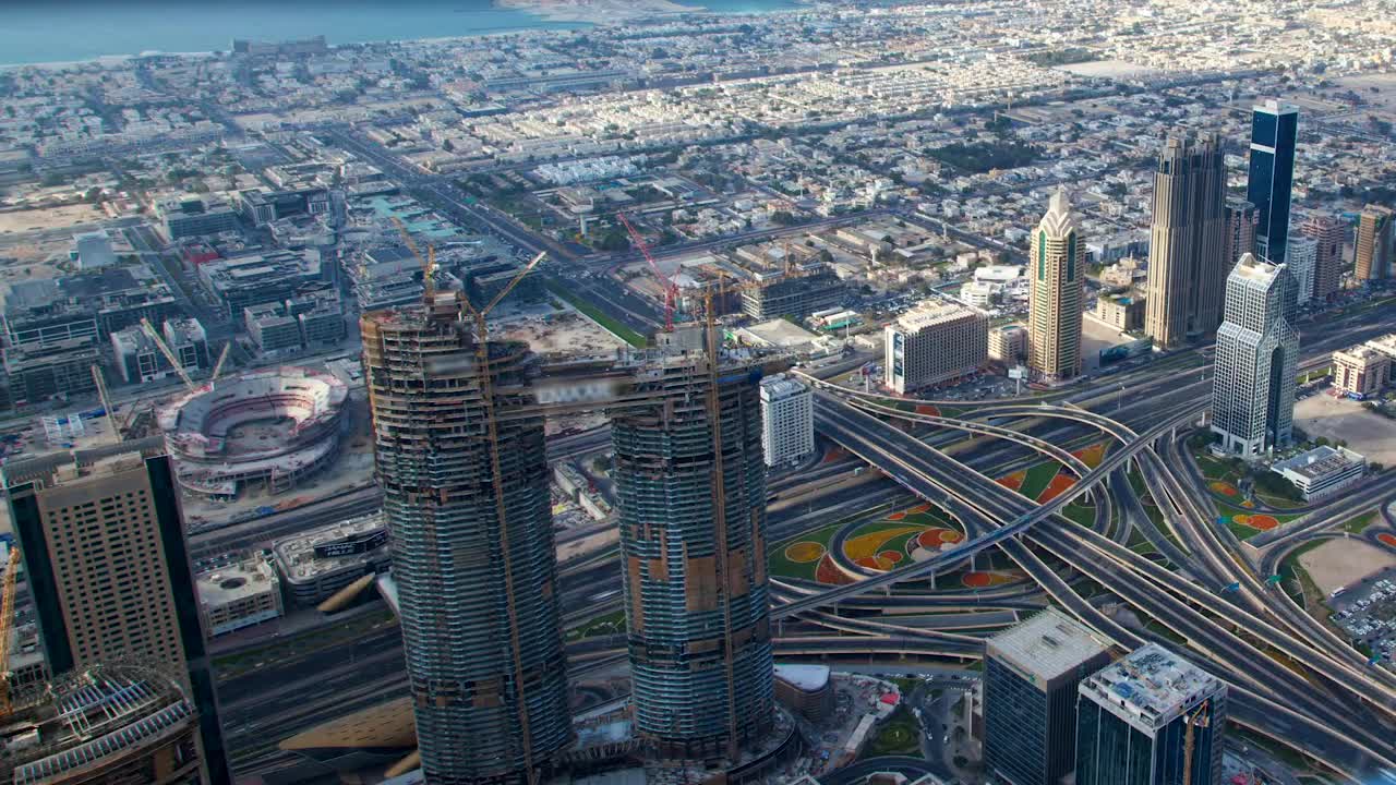 Free Video Stock Skyscapers Roads And The Suburbs In Dubai Live Wallpaper