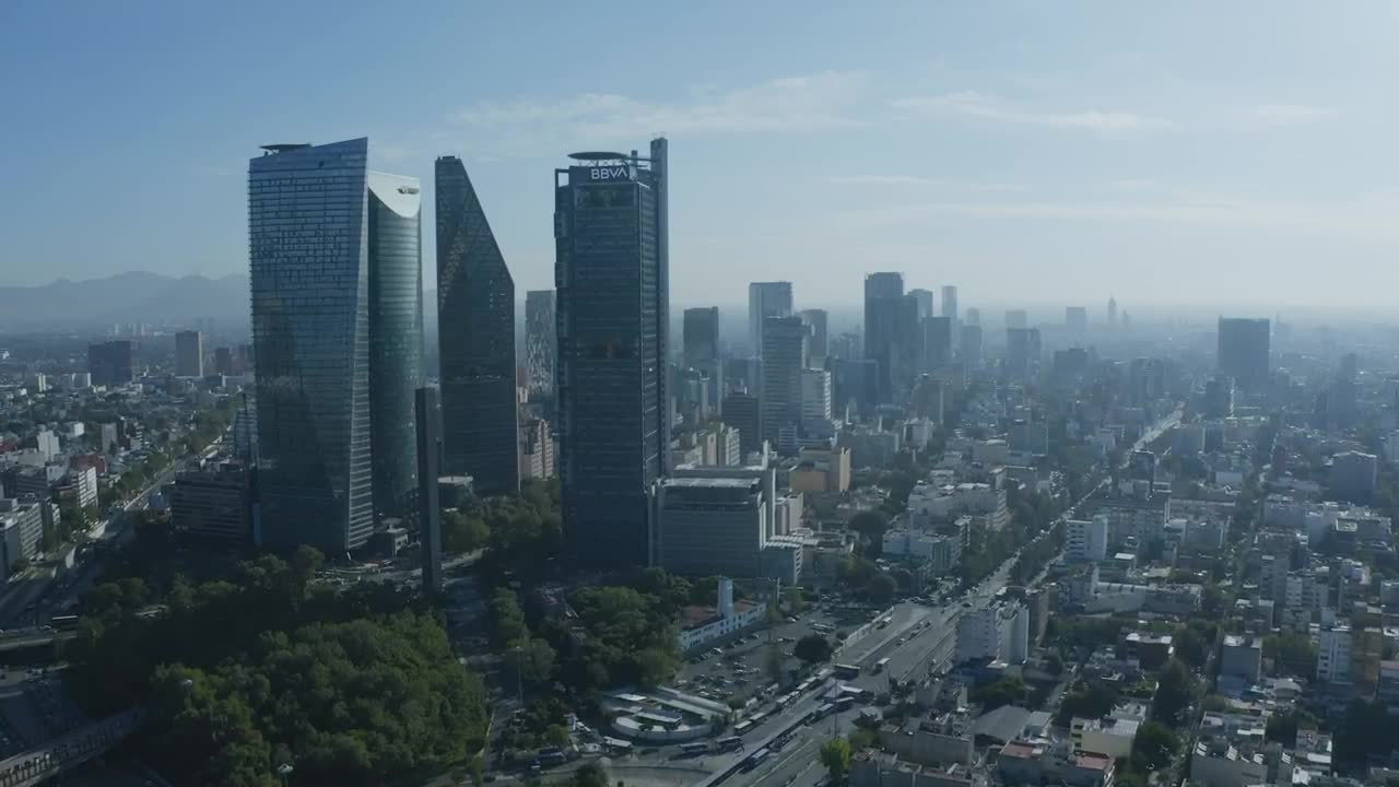 Free Video Stock Skyscraper Towers In A Big City Live Wallpaper