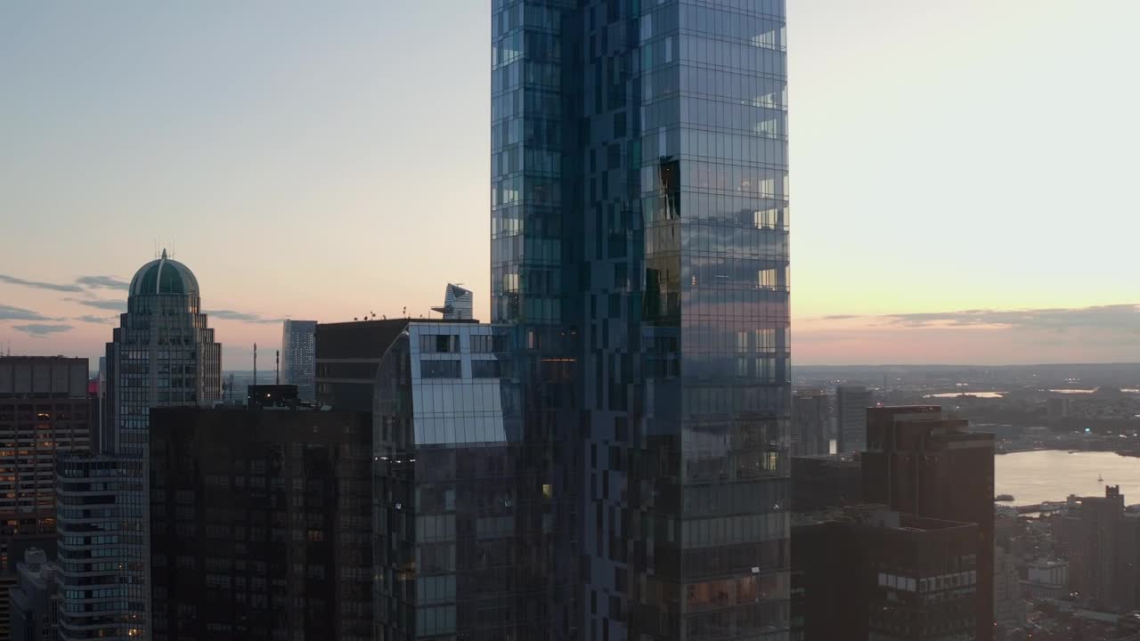 Free Video Stock Skyscrapers And Buildings During Sunset Live Wallpaper