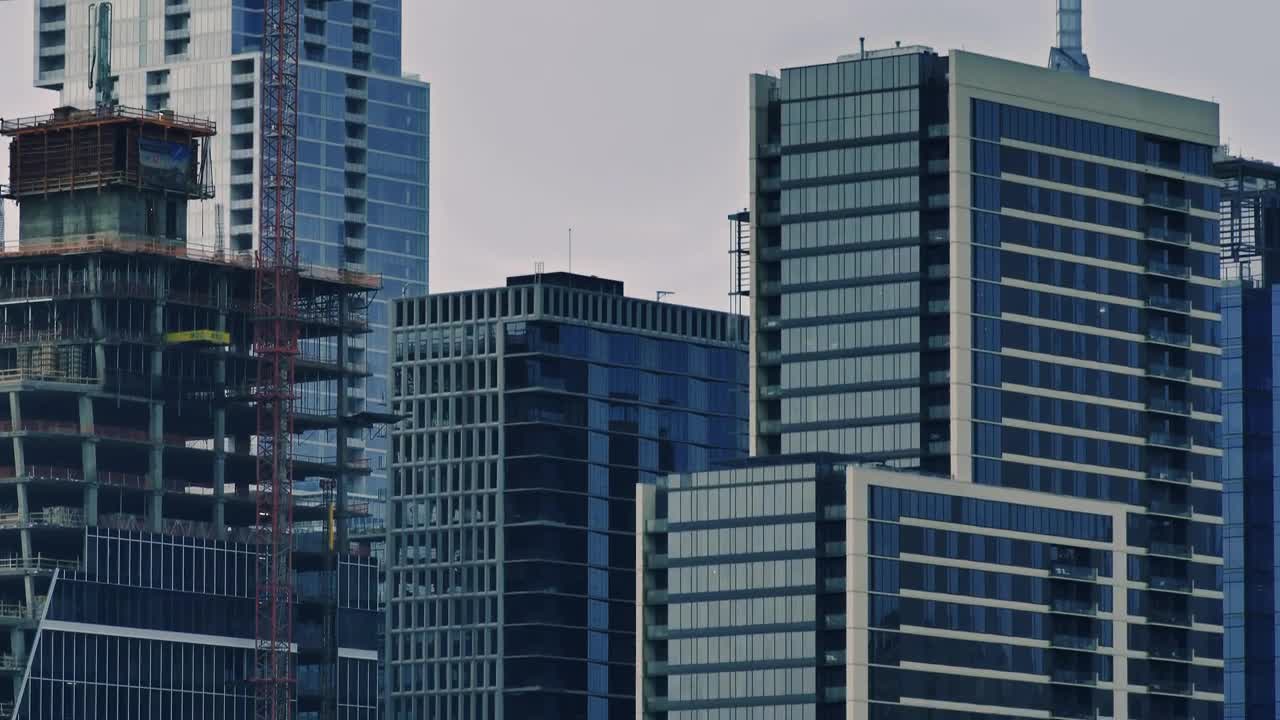 Free Video Stock Skyscrapers Of A Big City From Top To Bottom Live Wallpaper