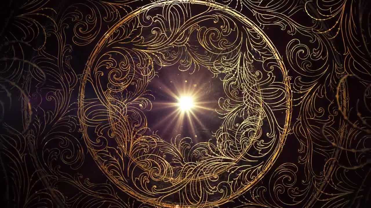 Free Video Stock Sleek And Ornate Hoops Spinning With A Center Light Live Wallpaper